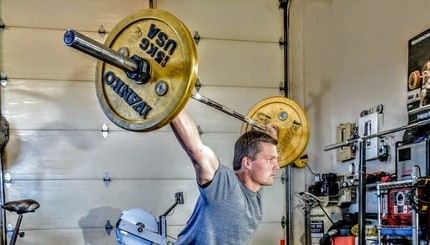 man lifting weight
