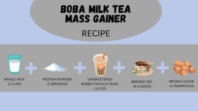 Boba Milk Tea Mass Gainer recipe
